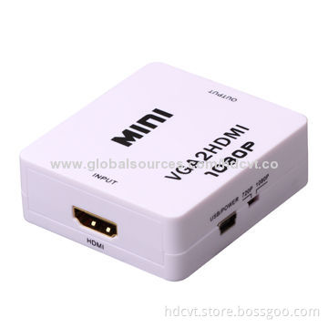 VGA to HDMI® Converter, Upscaler 1,080P Resolution, Sized 66 x 55 x 20mm